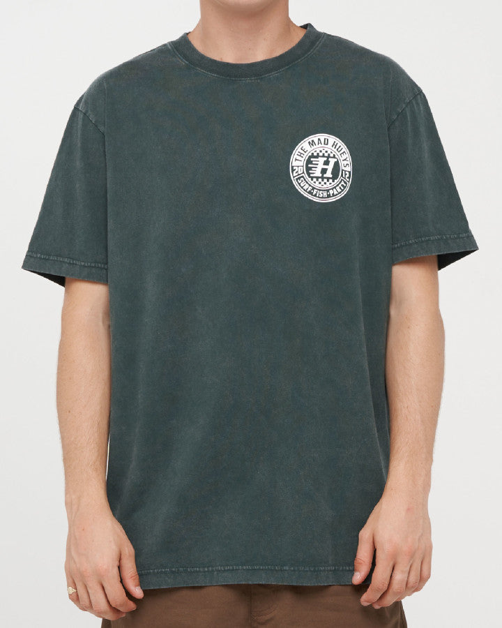 Checker Hueys SS Tee | Pine Green