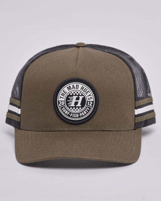 Checker Hueys - Twill Trucker - Olive