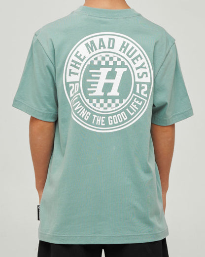 The Mad Hueys | Checker Hueys | Youth SS Tee - Seafoam