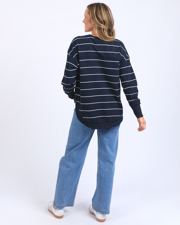 Simplified Crew - Classic Stripe - Navy