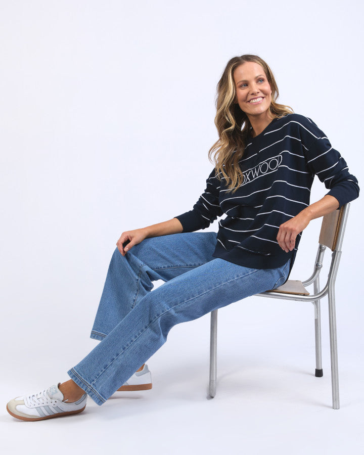 Simplified Crew - Classic Stripe - Navy