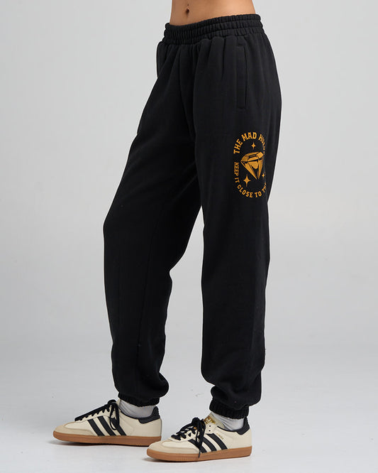 Close Chest - Womens Trackpant - Black