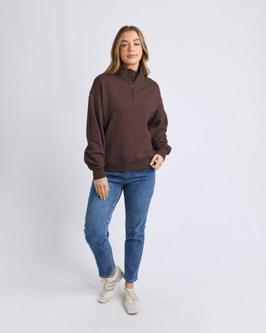 College Zip Crew - Coffee