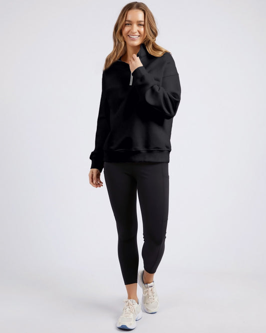 College Zip Crew - Black