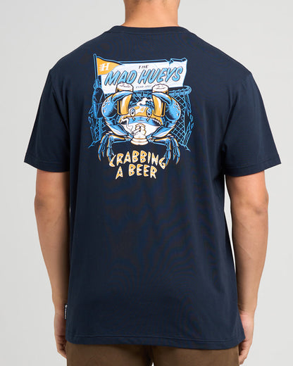 Crabbing A Beer | SS Tee - Navy