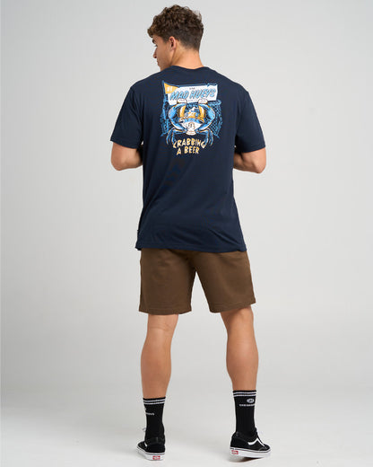 Crabbing A Beer | SS Tee - Navy