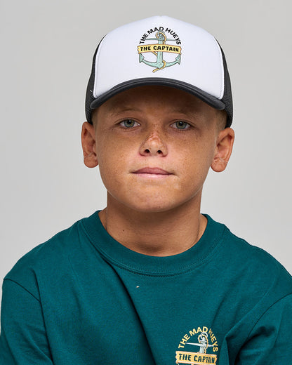 Croc Captain Youth Foam Trucker Hat - White