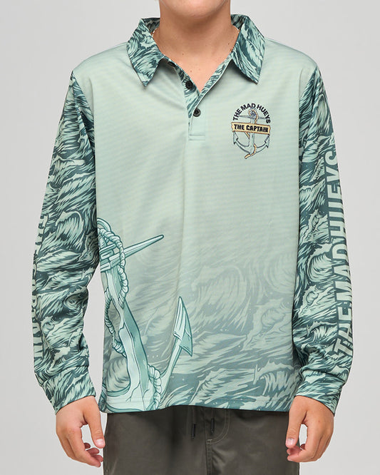 Croc Captain Youth UPF 50+ Fishing Jersey - Faded Dust