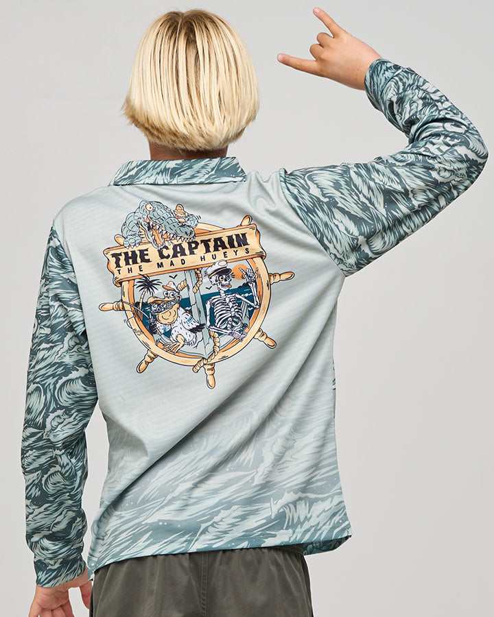 Croc Captain Youth UPF 50+ Fishing Jersey - Faded Dust