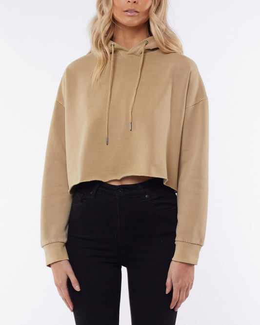 Cropped Hoody - Brown