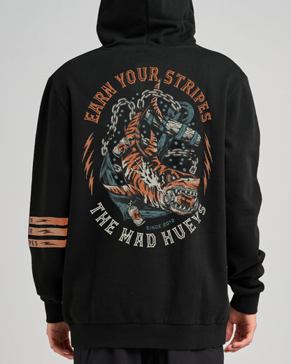 Earn Stripes | Hooded Pullover – Black