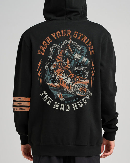 Earn Stripes | Hooded Pullover – Black