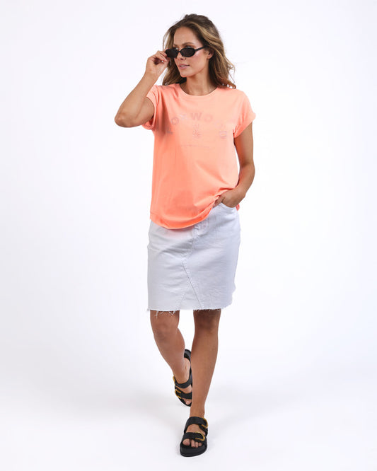 Foxwood Effortless Tee - Neon Peach