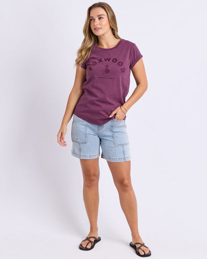 Foxwood Effortless Tee - Plum
