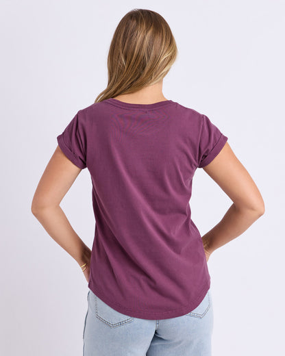 Foxwood Effortless Tee - Plum