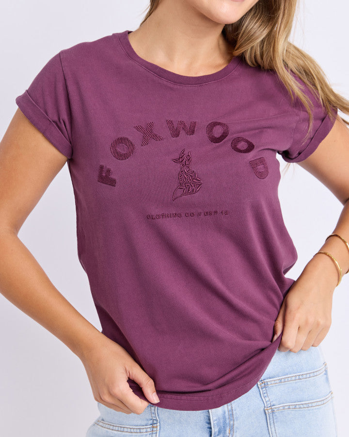 Foxwood Effortless Tee - Plum