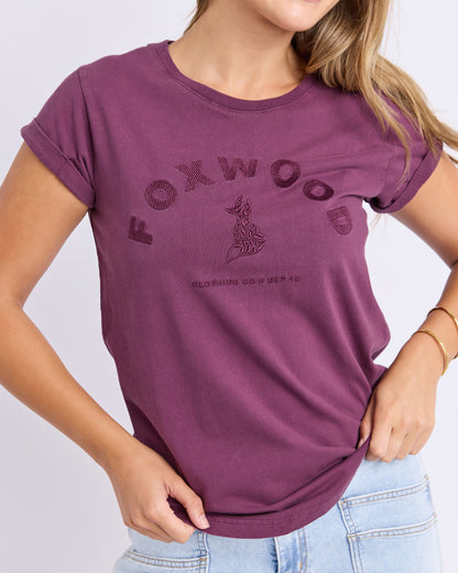 Foxwood Effortless Tee - Plum
