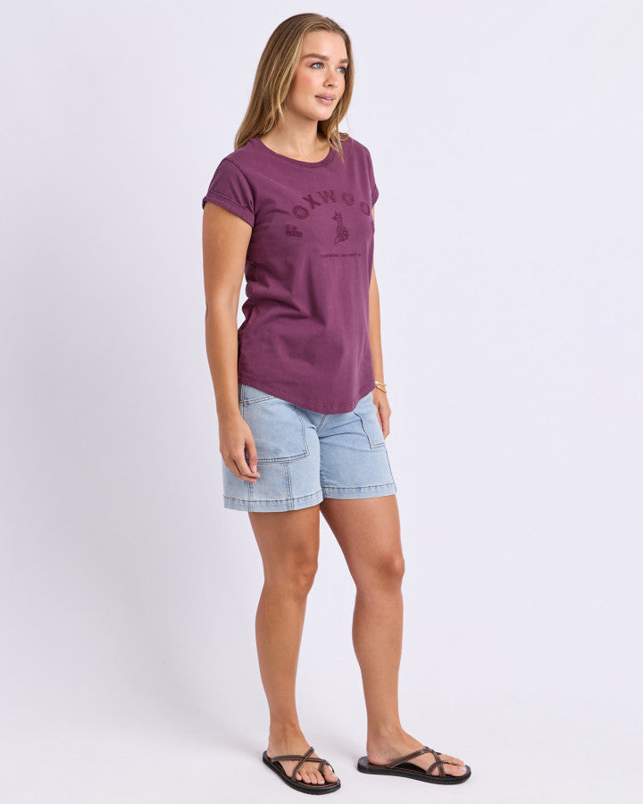 Foxwood Effortless Tee - Plum