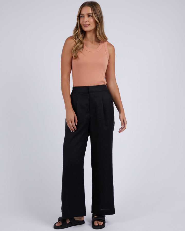 Elina Wide Leg Pants - Black