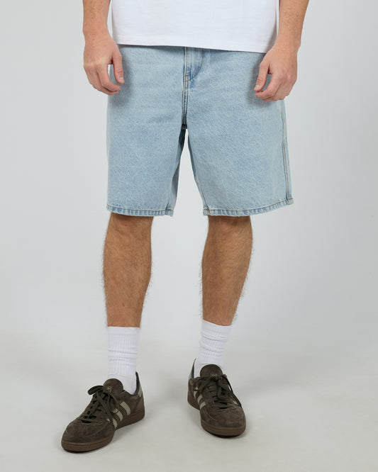 Embroidery Jort - Sky Blue