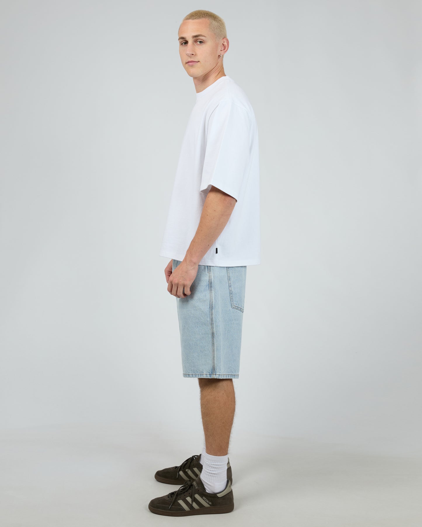 Embroidery Jort - Sky Blue