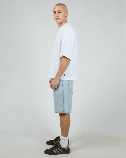 Embroidery Jort - Sky Blue