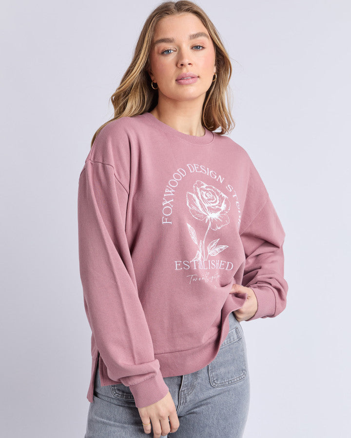 Foxwood Established Rose Crew - Dusty Pink
