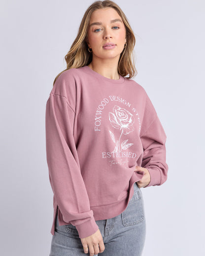 Foxwood Established Rose Crew - Dusty Pink