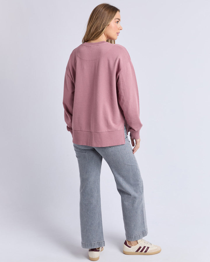 Foxwood Established Rose Crew - Dusty Pink