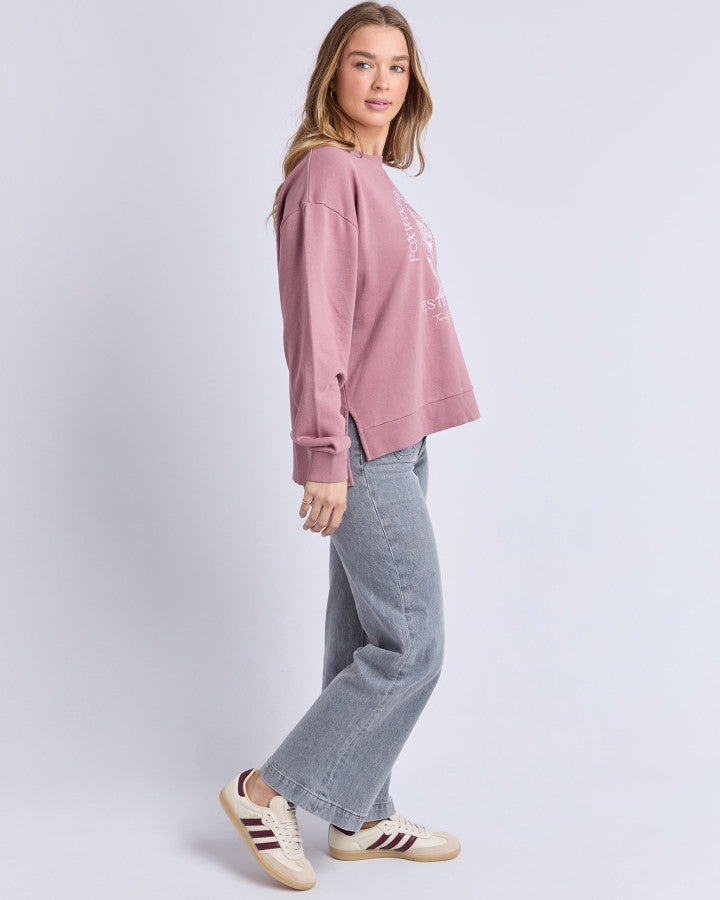 Foxwood Established Rose Crew - Dusty Pink