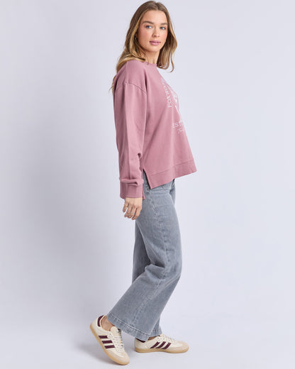 Foxwood Established Rose Crew - Dusty Pink