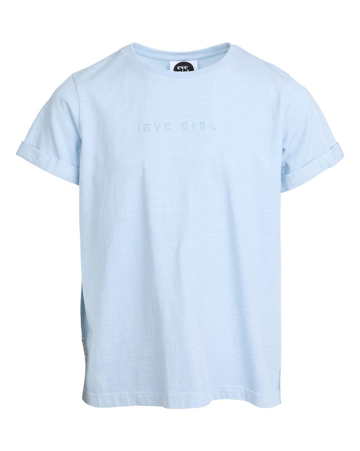 Eve Girl Washed Tee - Light Blue