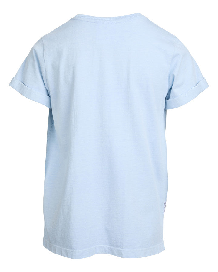 Eve Girl Washed Tee - Light Blue