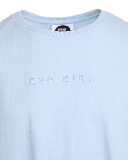Eve Girl Washed Tee - Light Blue