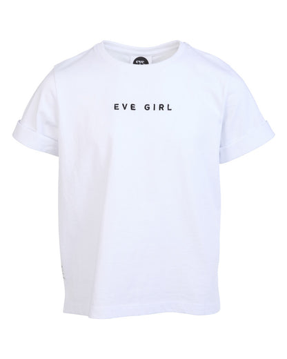 Eve Girl Washed Tee - White