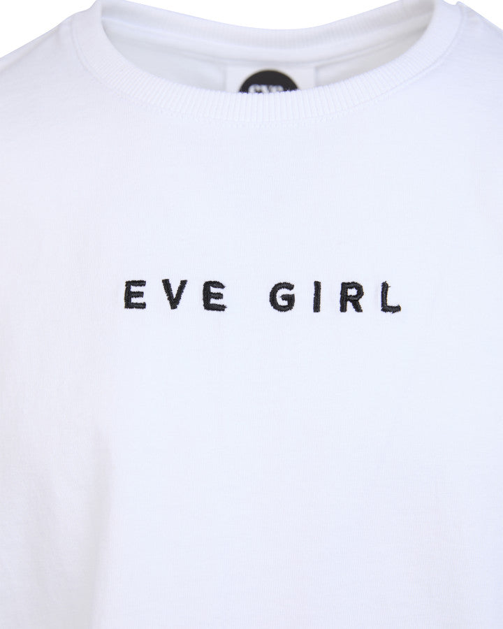 Eve Girl Washed Tee - White