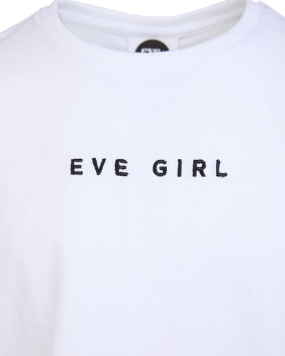 Eve Girl Washed Tee - White