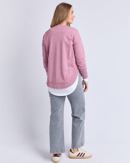 Farrah Long Sleeve Tee - Dusty Rose