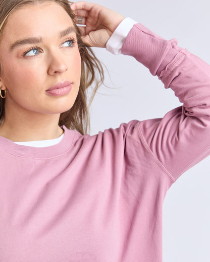 Farrah Long Sleeve Tee - Dusty Rose