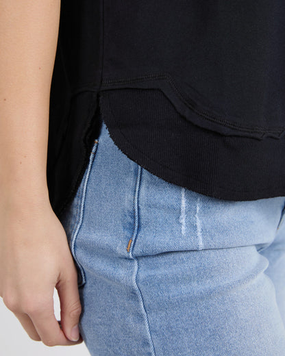 Farrah Short Sleeve Tee - Black