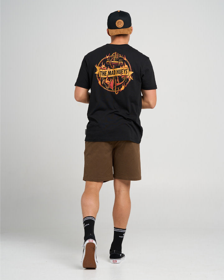 Flame Anchor | SS Tee - Black