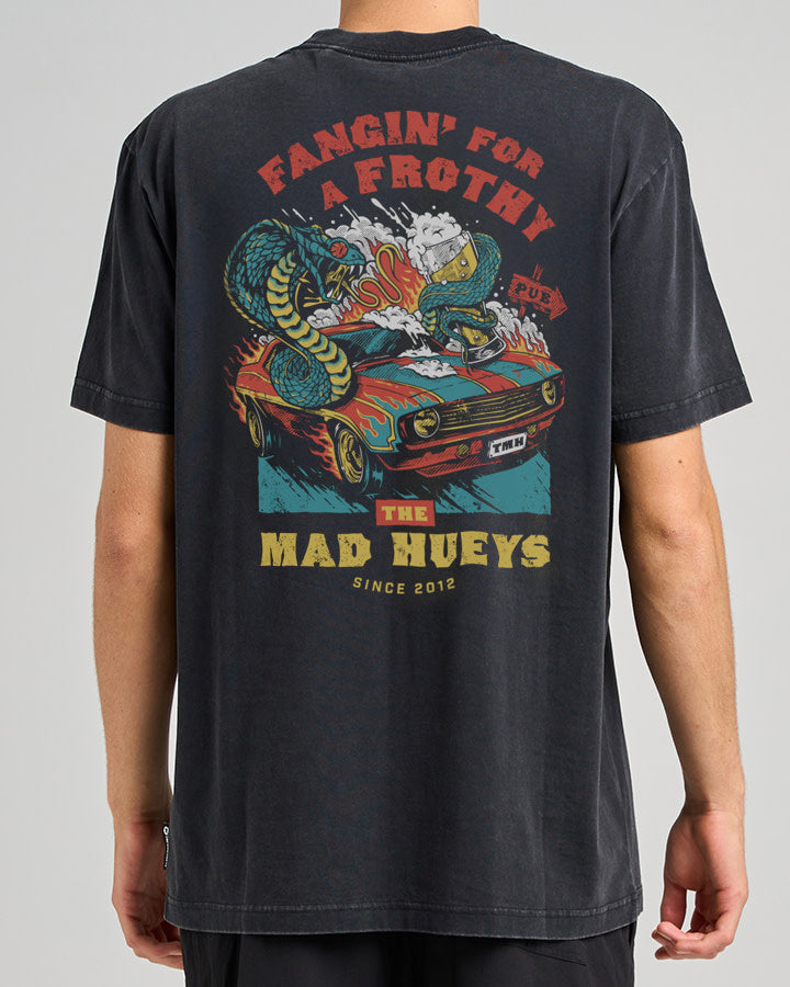 Frothy Fanging | SS Tee - Washed Black