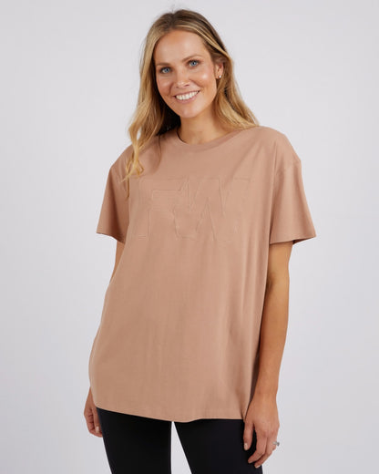 Embroidery Tee - Latte