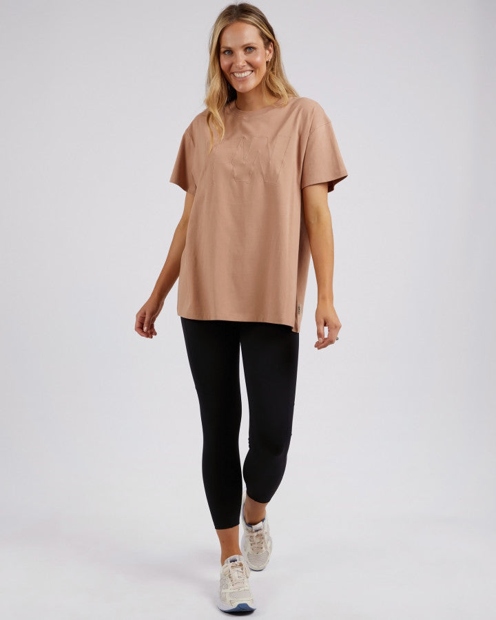 Embroidery Tee - Latte