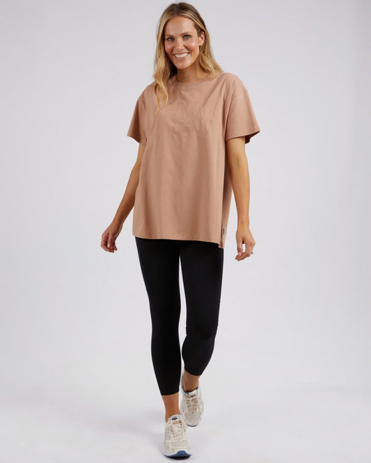 Embroidery Tee - Latte
