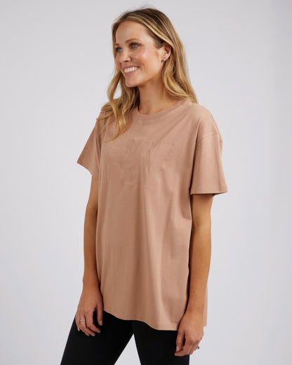Embroidery Tee - Latte