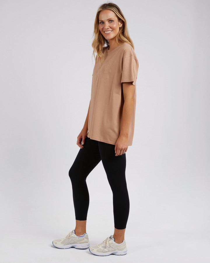 Embroidery Tee - Latte