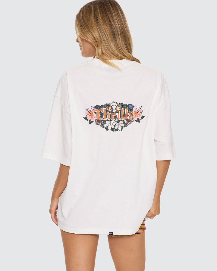 Thrills | Garland Oversized Tee | Dirty White