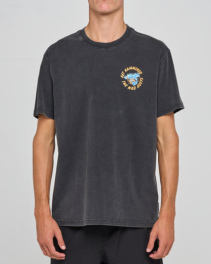 Get Hammered SS Tee - Washed Black