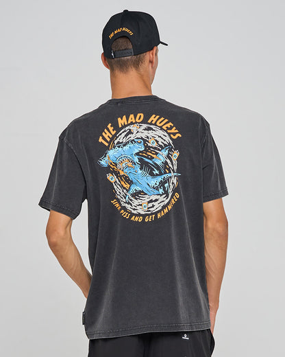 Get Hammered SS Tee - Washed Black